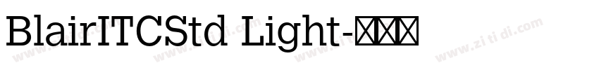 BlairITCStd Light字体转换
